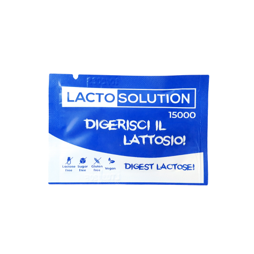 Einzeldosis-Beutel Lactosolution 15000 FCC, Laktase-Ergänzungsmittel für Laktoseintolerante