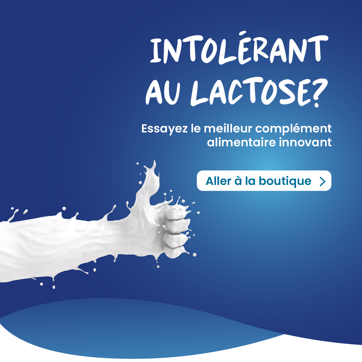 Intolérance au lactose Banner liée à la boutique Lactosolution