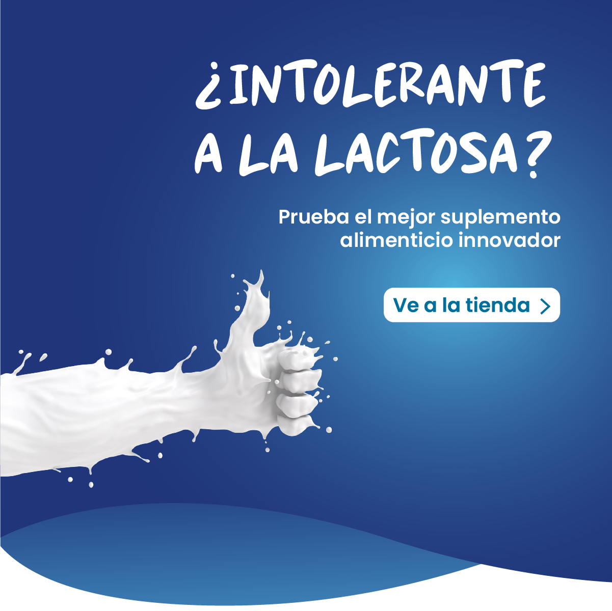 Banner de intolerancia a la lactosa vinculado a la tienda Lactosolution