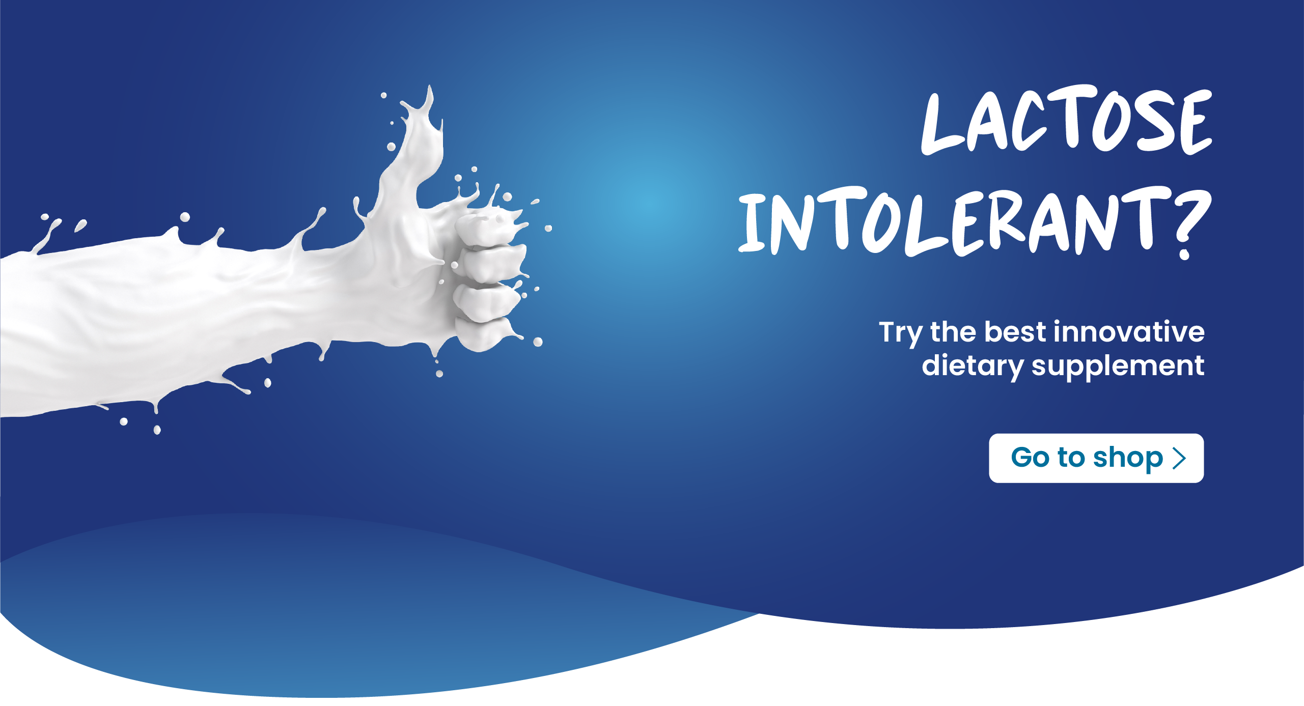 Banner lactose intolerance linked to Lactosolution shop