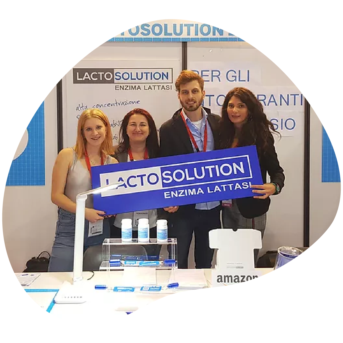 Il team Lactosolution in fiera